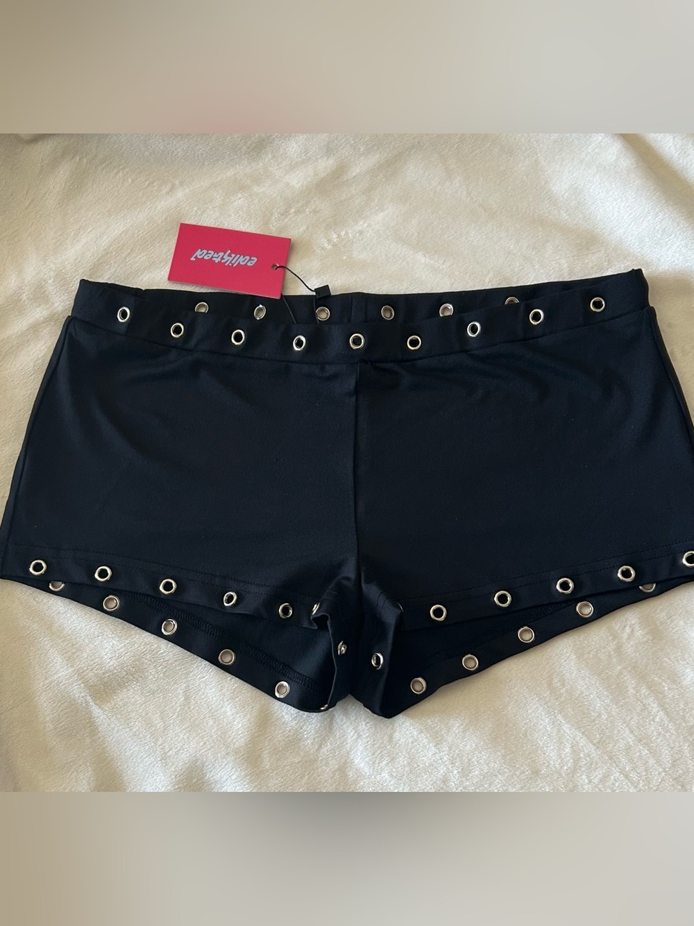 grommet mini shorts